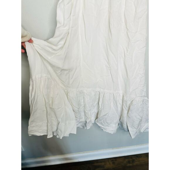 JONATHAN SIMKHAI White Kitzia Linen Cover Up Bustier Midi Dress Size Large - Picture 8 of 12